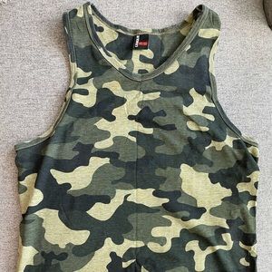 Army Print Tank Top